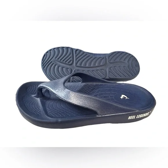 🐟 REEL LEGENDS! LIKE NEW SLIDE! NAVY UNISEX!! STRONG, DURABLE, COMFY! - Picture 15 of 15
